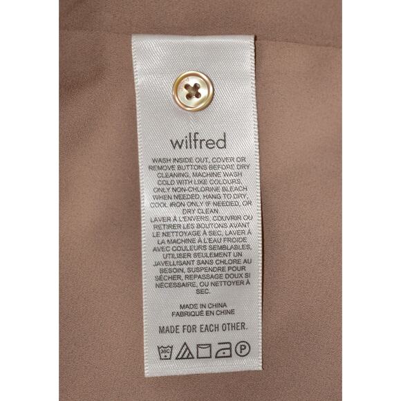 B2 NWT WILFRED Miriam Terracotta Floral Print Chiffon Midi Dress Size S/P $158 - Picture 6 of 6